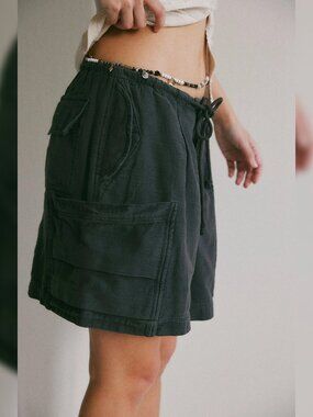 Free People Camp Out Slouch Shorts XS 2 Women Casual Cotton Short Boho NEW 45743